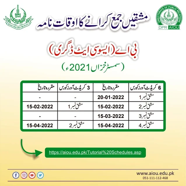 aiou-assignments-submission-date-ba-associate-degree-autumn-2021