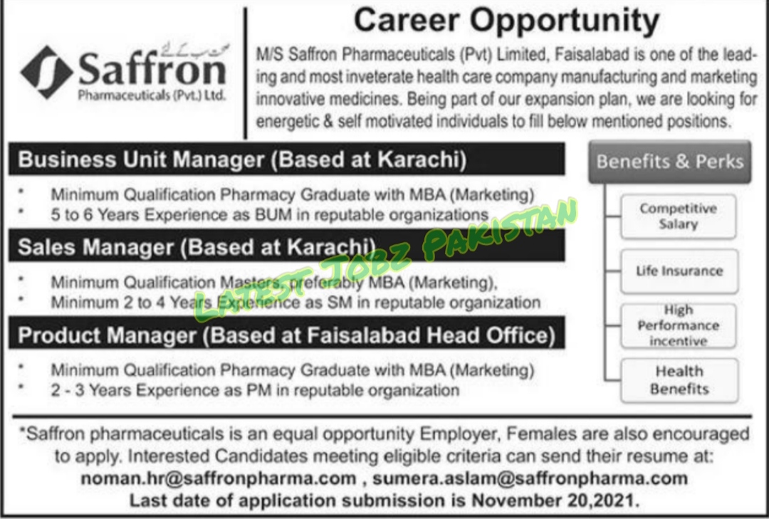 Latest Jobs in Saffron Pharmaceuticals Pvt Ltd 2021