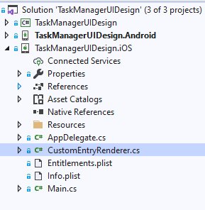 Custom renderer for IOS project in xamarin form