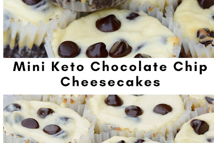 Mini Keto Chocolate Chip Cheesecakes