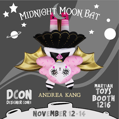 Designer Con 2021 Exclusive Midnight Moon Bat Vinyl Figure by Andrea Kang x Nightly Made x Martian Toys