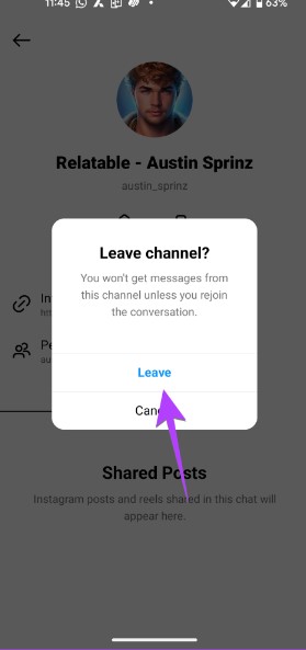 إنشاء رابط دعوة قناة Instagram