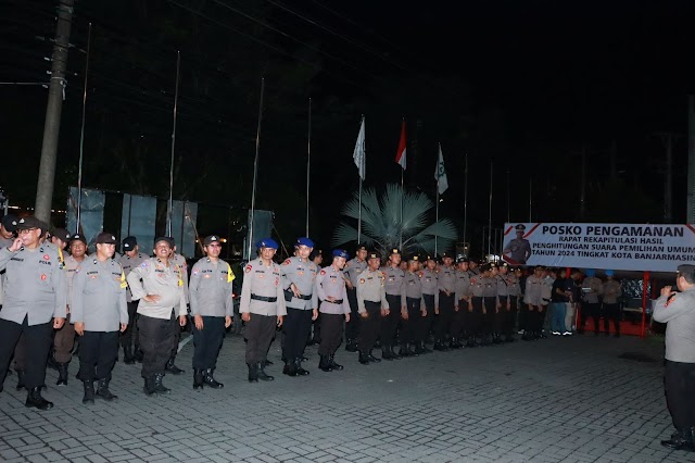 150 Personel Polresta Banjarmasin Amankan Sidang Pleno Terbuka Tingkat Kota