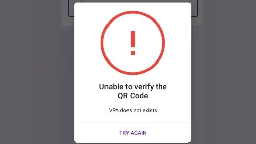 PhonePe Unable To Verify The QR Code