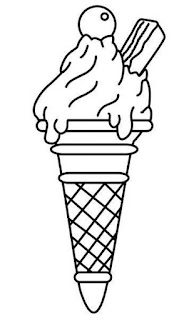 Icecream in a cone Coloring Pages