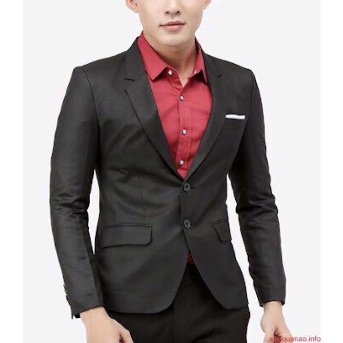 [ shopvet ] áo vét nam size m/l/xl mầu đen