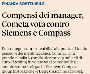 Compensi dei manager, Cometa vota contro Siemens e Compass