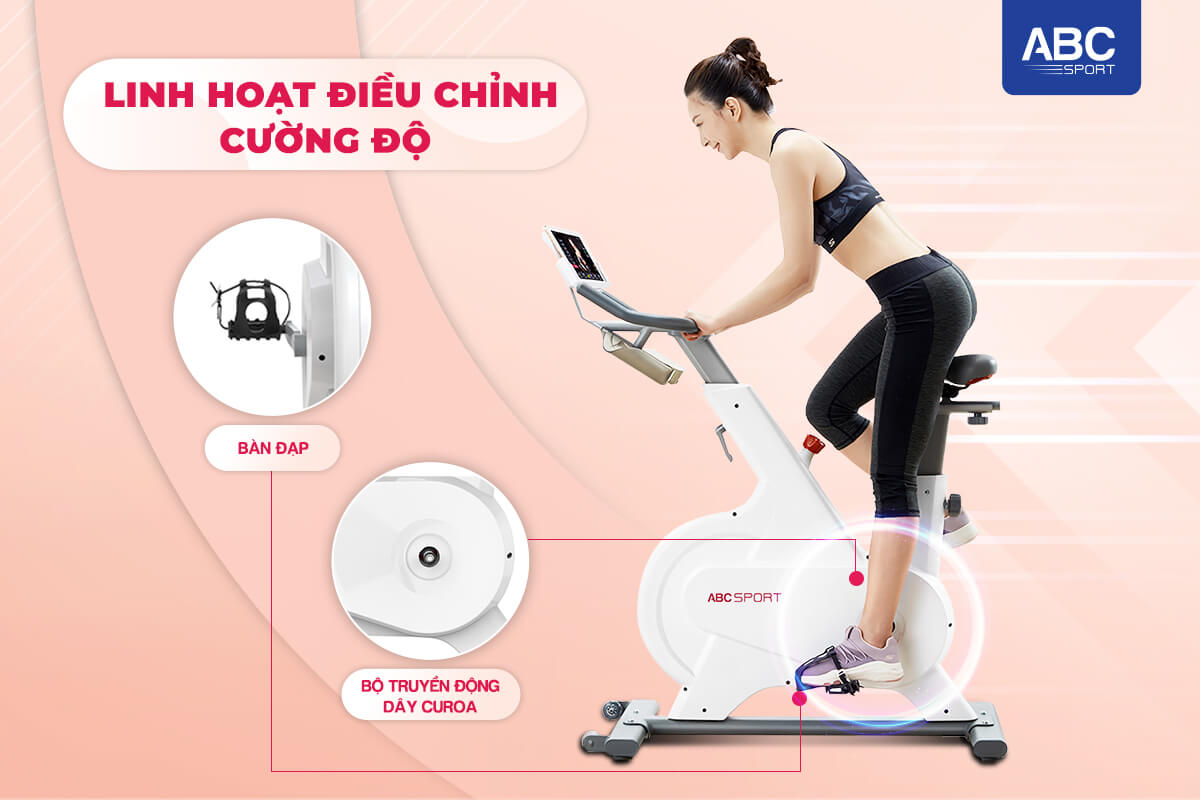 Xe đạp tập có bàn đạp, 7 cấp độ điều chỉnh