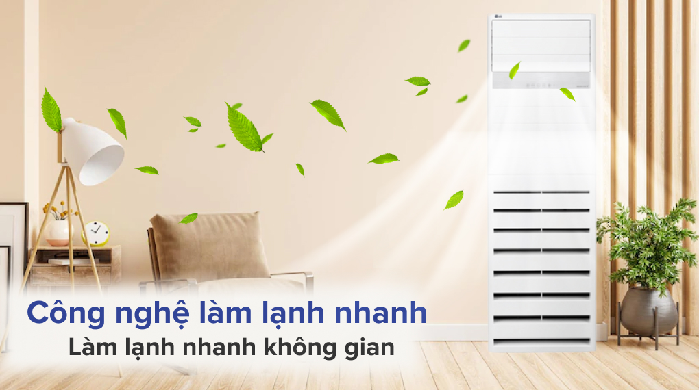 Máy lanh tủ đứng LG Inverter 46500 BTU ZPNQ48GT3A0 - Công nghệ làm lạnh nhanh