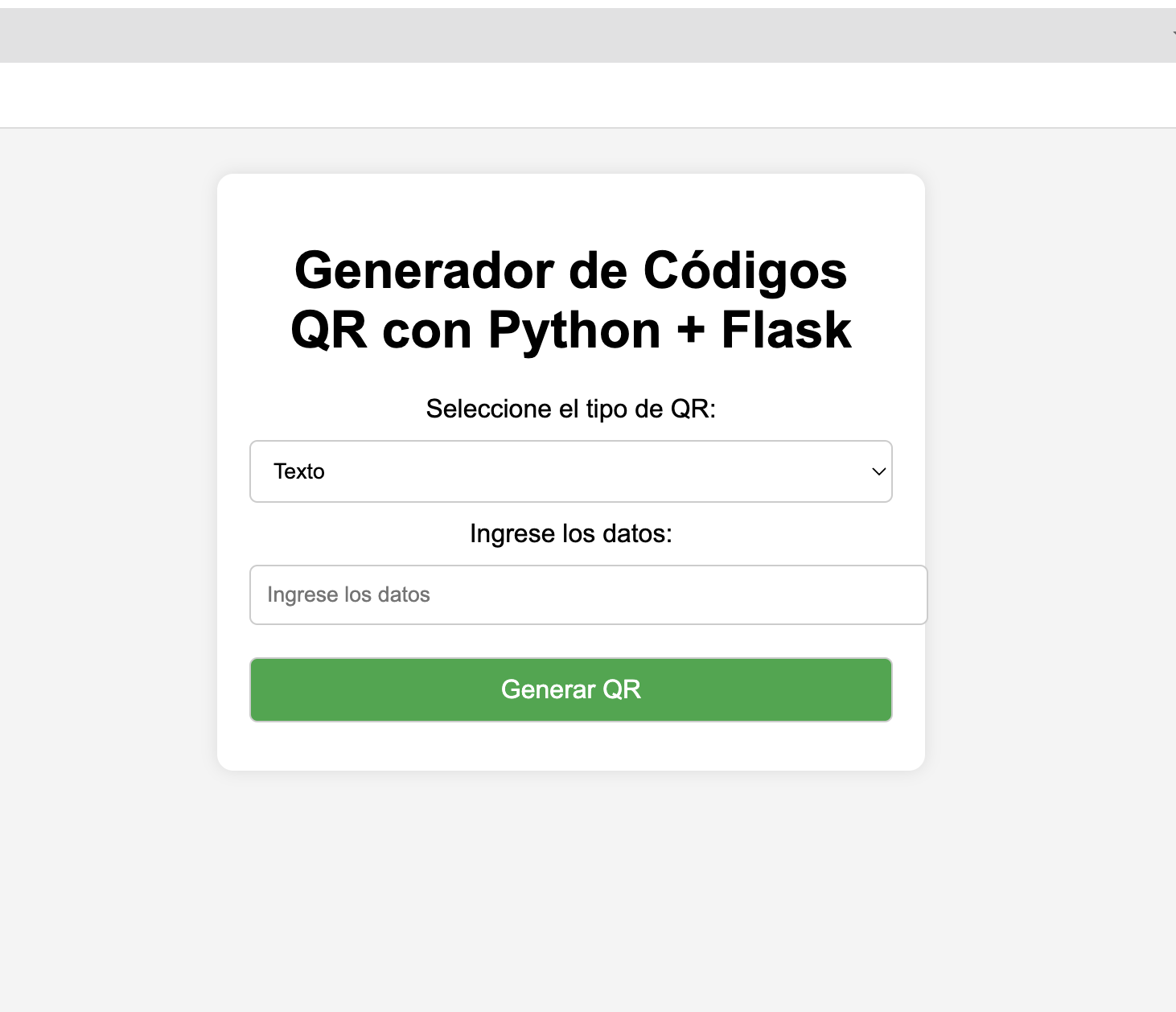 Generador de Códigos QR en Web con Flask y Python
