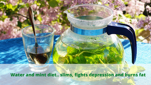 Water and mint diet.. slims, fights depression and burns fat
