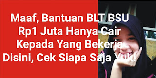 Maaf Banget, Bantuan BLT BSU Rp1 Juta Hanya Cair Kepada Yang Bekerja Disini, Cek Siapa Saja?