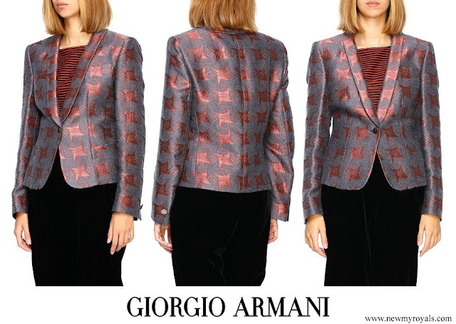 Queen Mathilde wore Giorgio Armani blazer Fall Winter 2019 - 20 collection