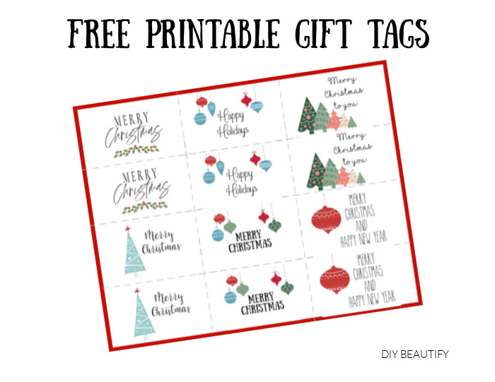 printable Christmas gift tags