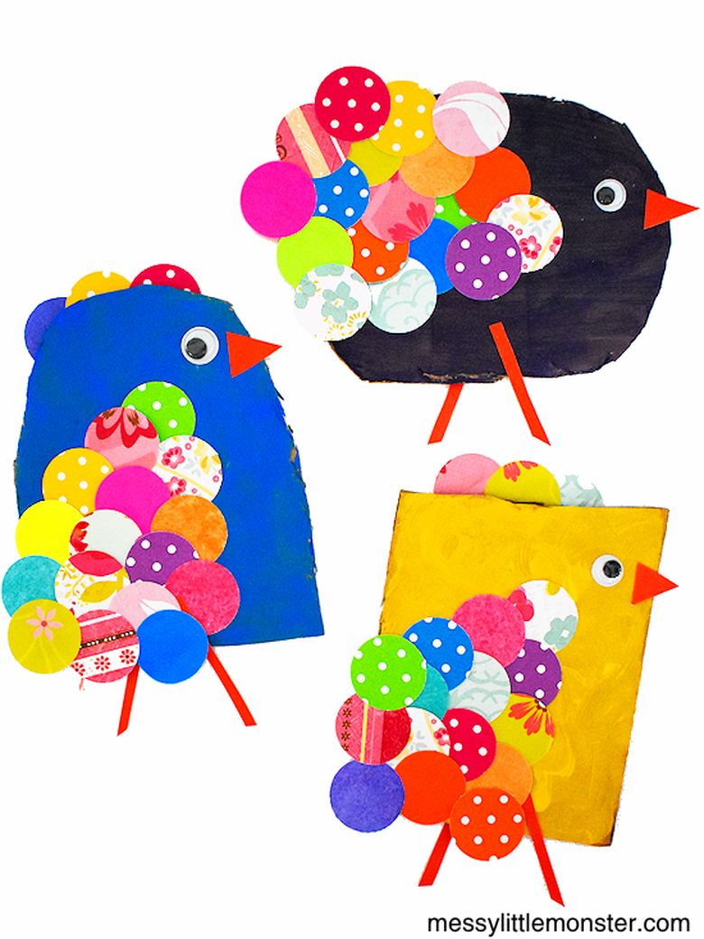 cardboard bird craft for kids