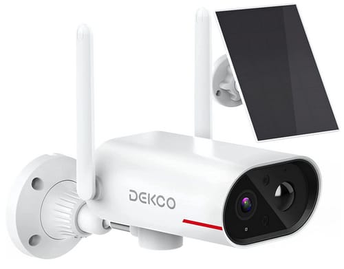 DEKCO Wireless 1080p Solar Security Camera for Home