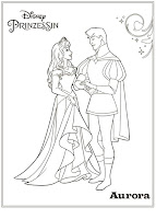 Sleeping Beauty coloring sheets