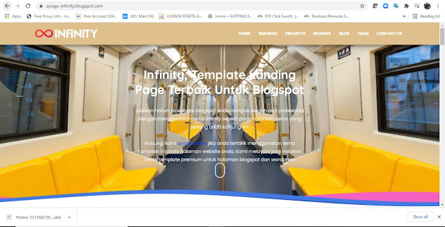 custom template infinity landing page