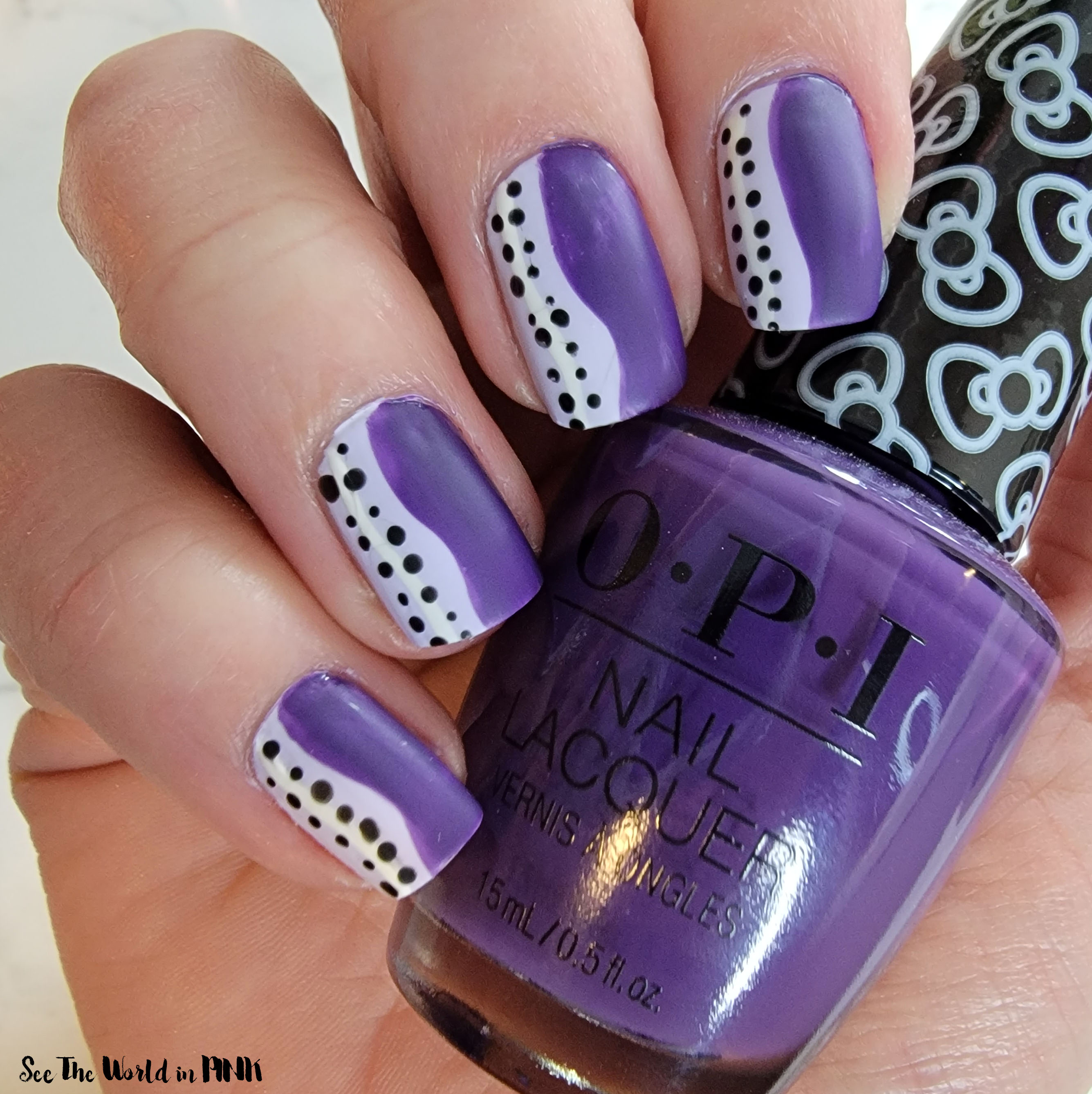 Manicure Monday - Matte Purple Abstract Nails