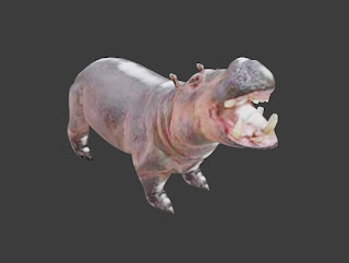 Hippo, Hippopotamus Mammal free 3d models blender obj fbx low poly