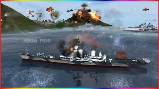 warship battle 3d world war 2 mod apk free shopping