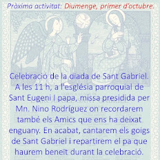 Sant Gabriel, el nostre Patró. Diumenge 1 d'octubre la celebració