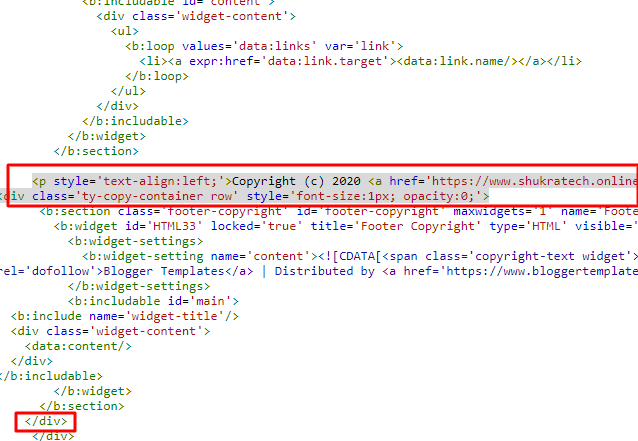 How to Remove Footer Credit Links from Blogger Template - 100% Problem Fix -Shukra Tech