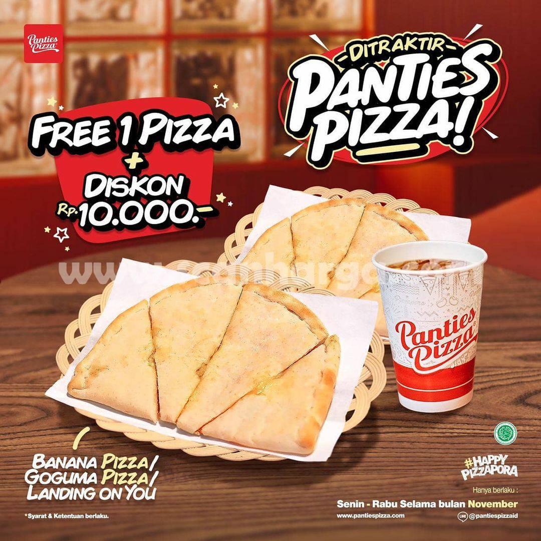 PANTIES PIZZA Promo GRATIS PIZZA + Diskon Rp 10.000