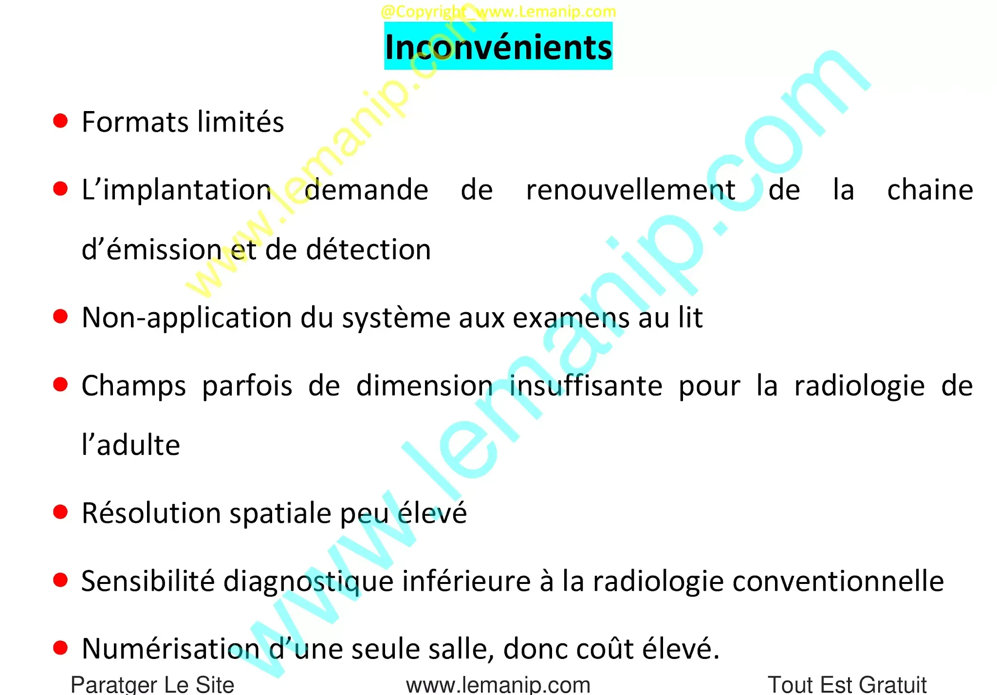 Inconvénients