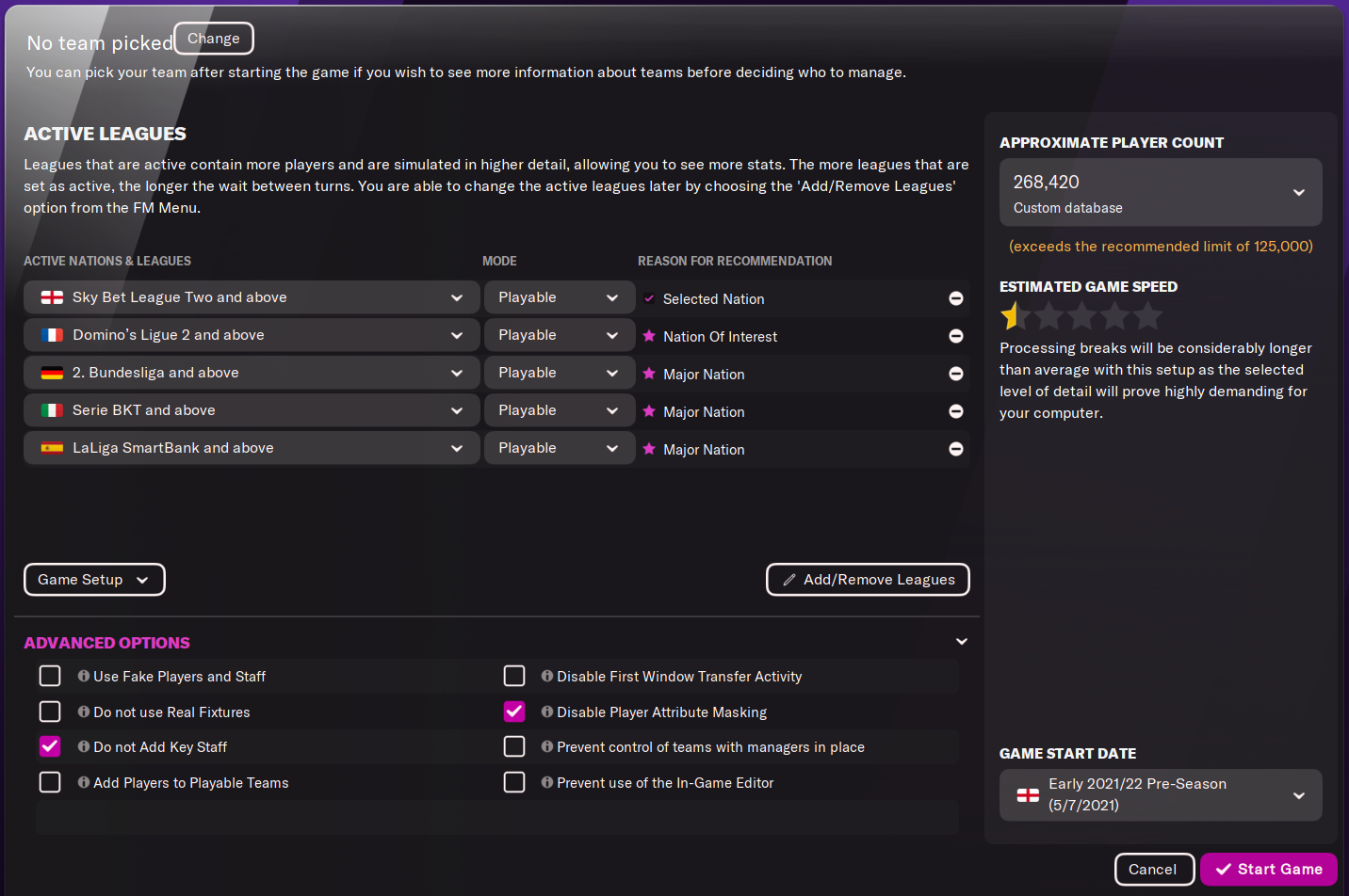 FM23 Loading Leagues