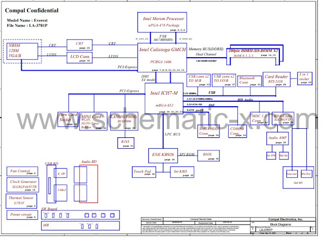 Lenovo Compal LA-3781P Everest Rev 0.1 Schematic Circuit Diagram