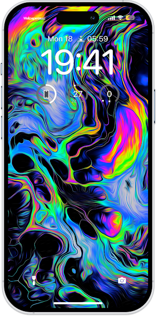 FLUID ABSTRACT DESIGN COLORFUL BACKGROUND WALLPAPER FOR IPHONE 16 PRO