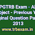 PGTRB - Physics Original Question Paper -2013 Download Pdf