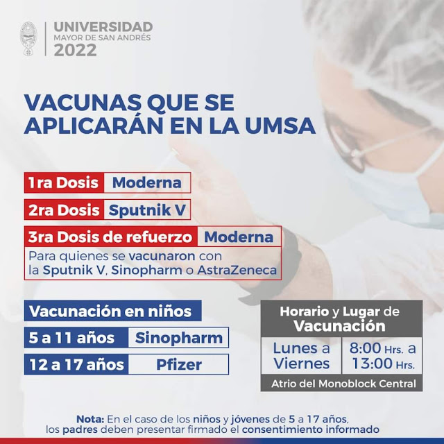 Vacunas de Tercer Refuerzo en la UMSA