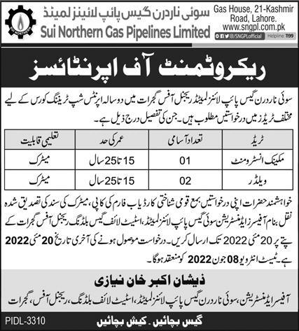Sui Northern Gas Pipelines Limited SNGPL Jobs 2022