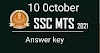 10 october ssc mts answer key  2021