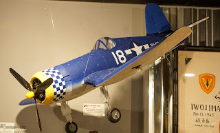model airplane displayed in the St Charles Veterans Museum