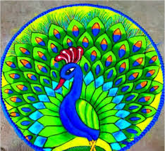 peacock rangoli designs for diwali 2021