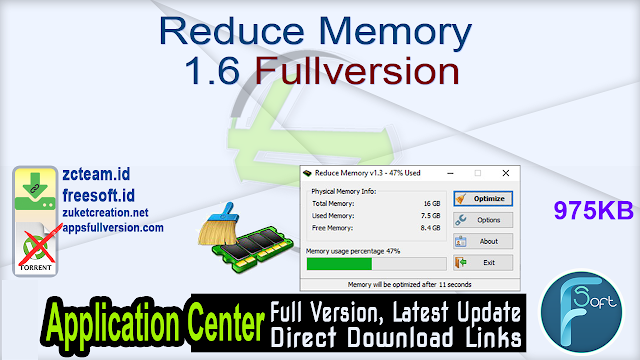 Reduce Memory 1.6 Fullversion