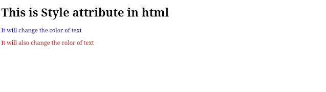 Html style attribute