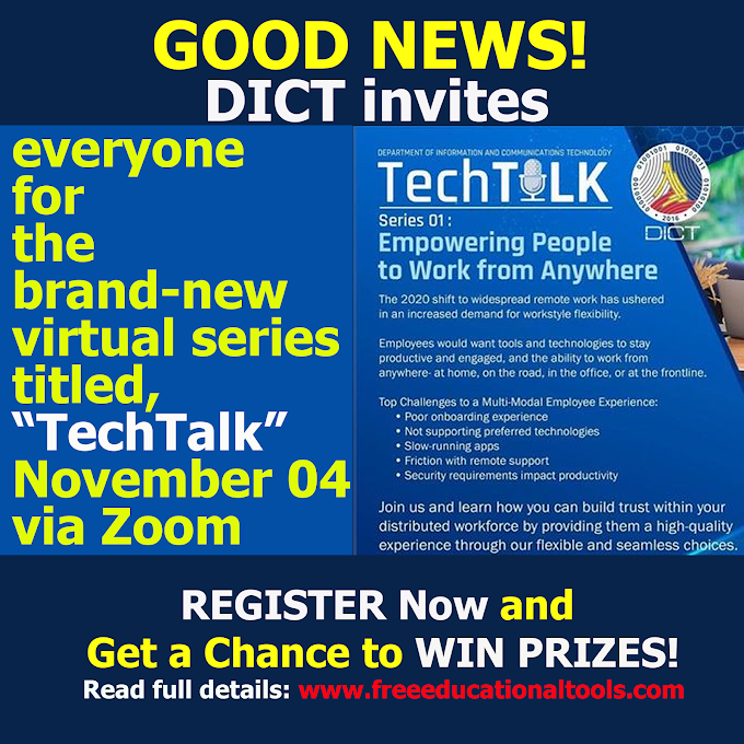 DICT TechTalk | Free Webinar Series on November 4 | REGISTER NOW!