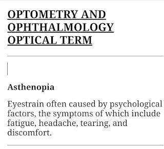 Optometry and ophthalmology optical term