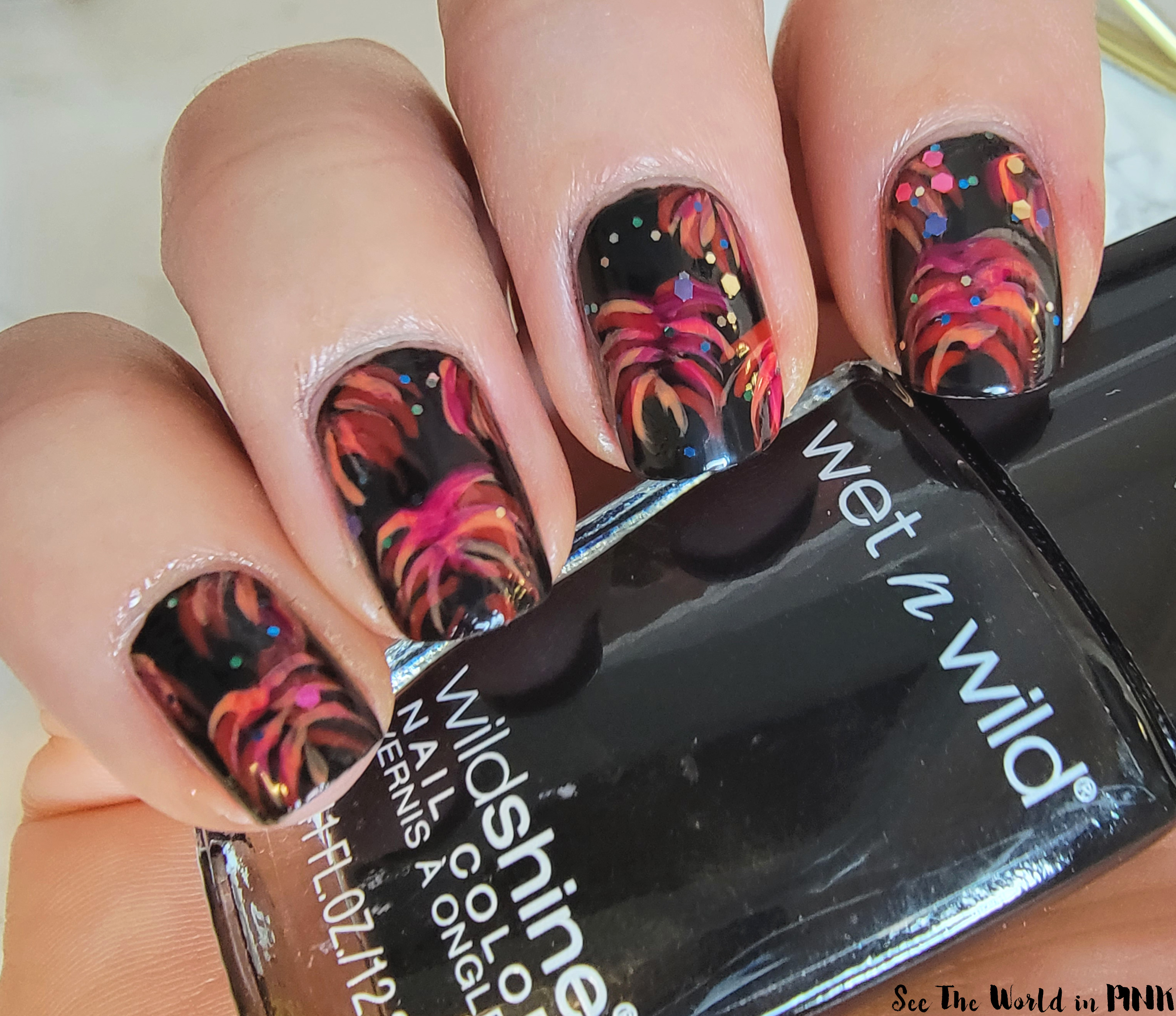 Manicure Monday - New Year's Firework Nails