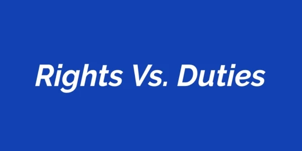 Difference between rights and duties