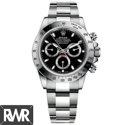 Replica Rolex Daytona Black Index Dial Oyster Bracelet Mens Watch 116520BKSO