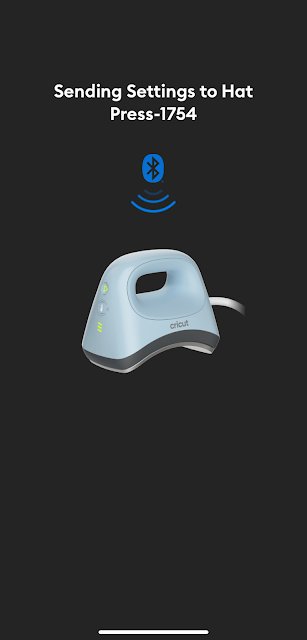 The app will automatically send those exact settings for your project to the hat press.