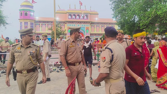 अछल्दा : कस्बा में निकलने वाली डाक कावड़ यात्रा को लेकर सुरक्षा व्यवस्था चाक-चौबंद