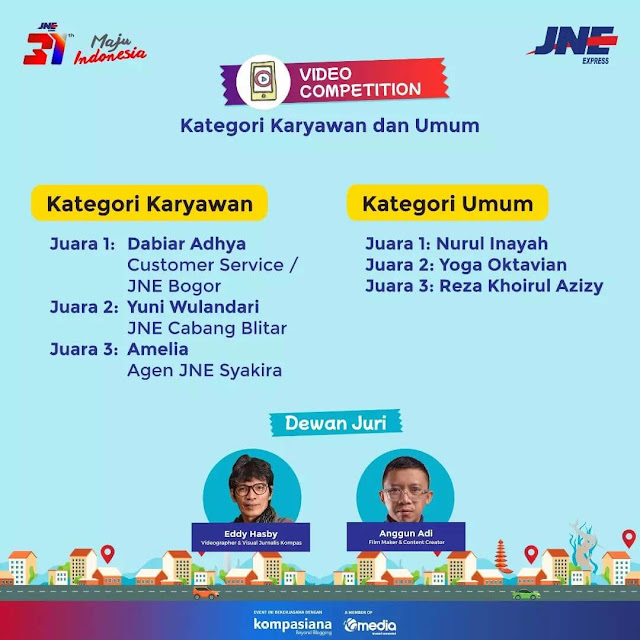 pemenang jne video competition kategori karyawan dan umum