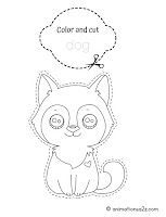 coloring pages cute animals cut and color