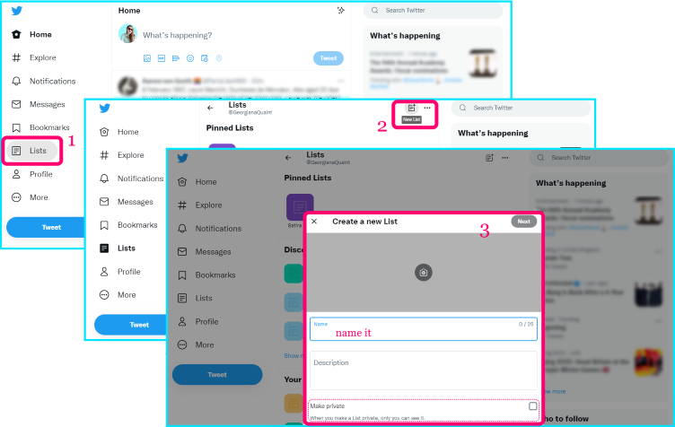 how to create private twitter list, secret twitter list, how to use twitter list, add account to twitter list, delete twitter list, how to twitter